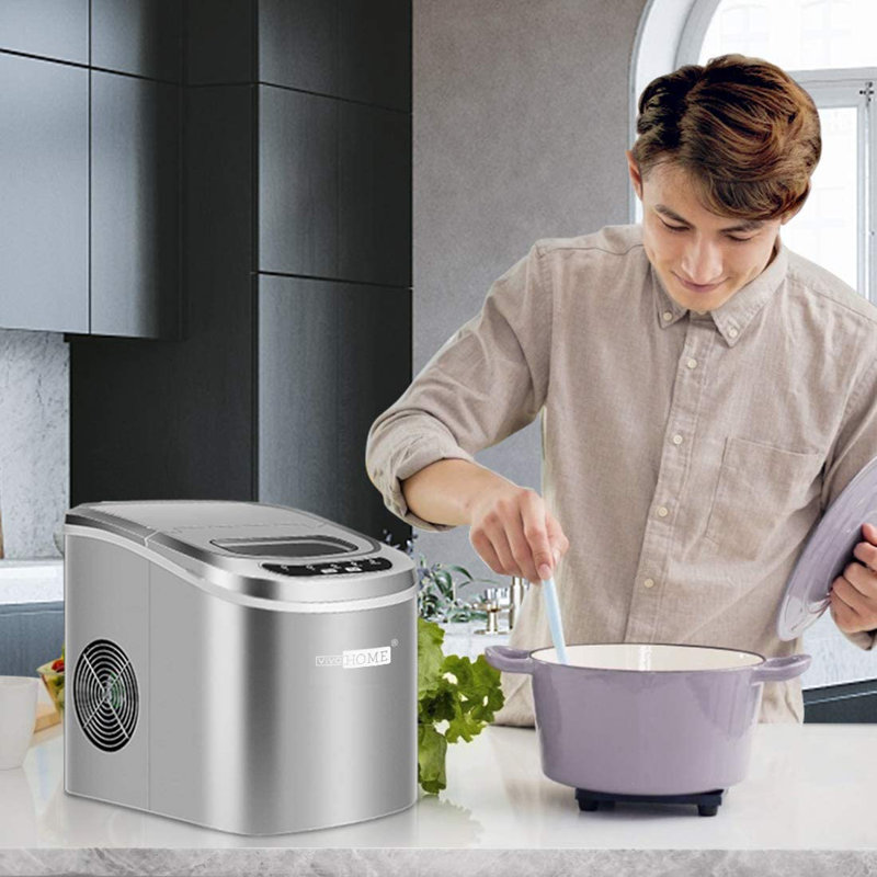 Machine à glaçons électrique compacte 27 lb, Argent
