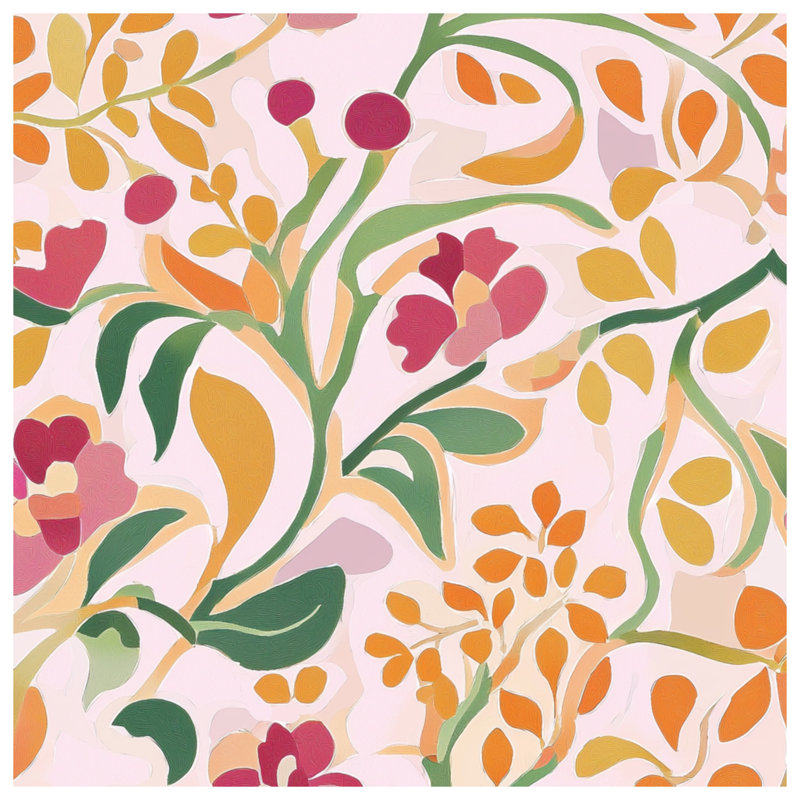 Tapis de bain floral Boho, 24in W x 17in L