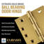 3.5" H x 3.5" W Solid Brass Ball Bearing Single Door Hinge-65781604