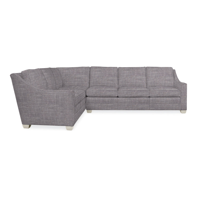 American Bungalow 2-Piece Nicholas Sectional, Wrenn, Nomad Slate Crypton® Chenille, No