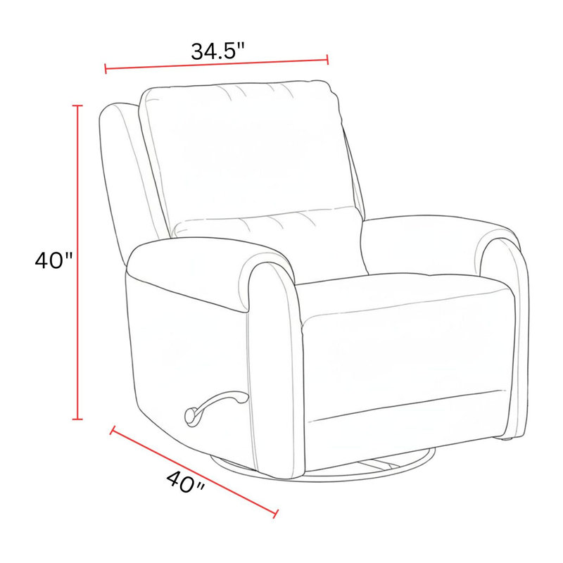 Alyre Manual Swivel Glider Recliner, Ecru Mist