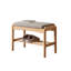 Banc à chaussures en bois massif naturel-279749065