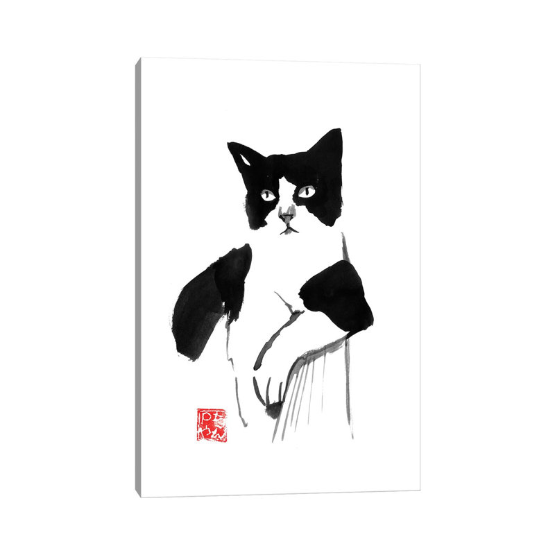 Cool Cat 1 Piece Painting on Canvas, 30.48 cm H x 45.72 cm W, Wrapped Canvas