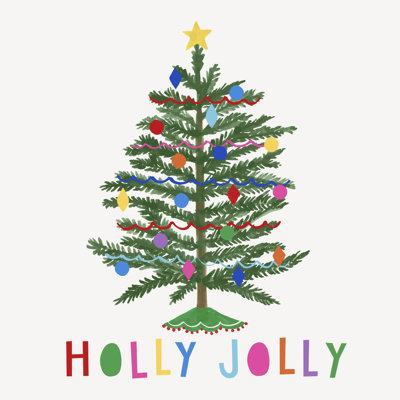 Colourful Christmas II by Victoria Barnes - Wrapped Canvas Print