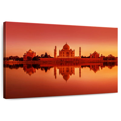 Panorama du coucher de soleil Nicci Taj Mahal