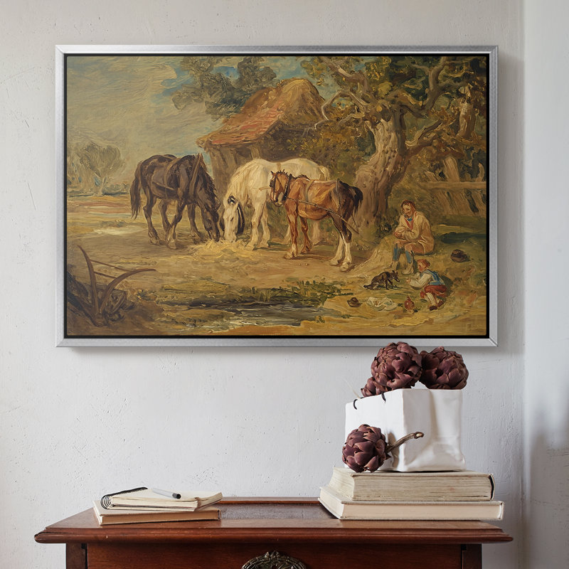 Le repas de midi, 1835 - James Ward, toile tendue avec châssis, 16 x 24, Argent