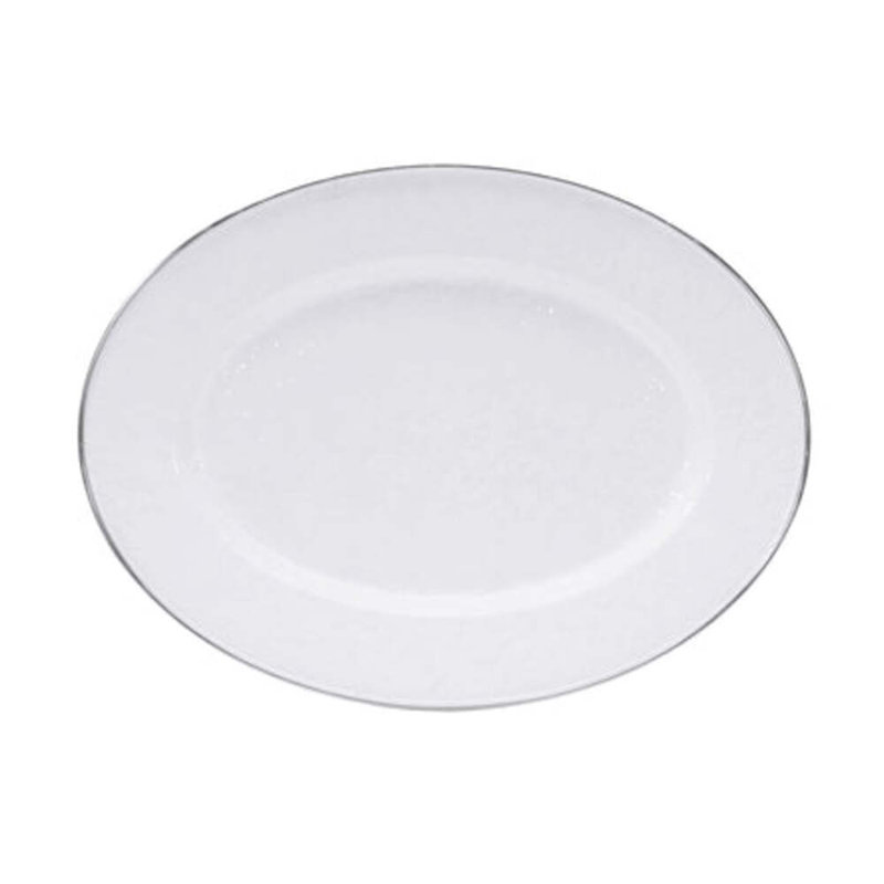 Golden Rabbit Solid Platter, Solid White Textured