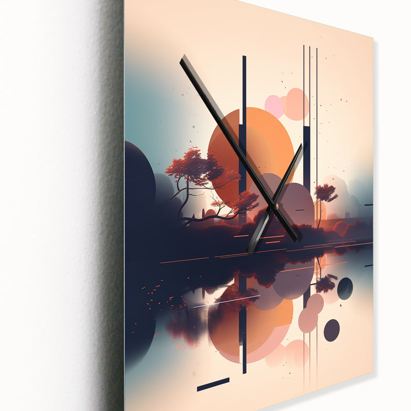 Horloge murale Minimal Mid Century Art IV - Minimalisme, H 28 po x l 12 po x P 1 po