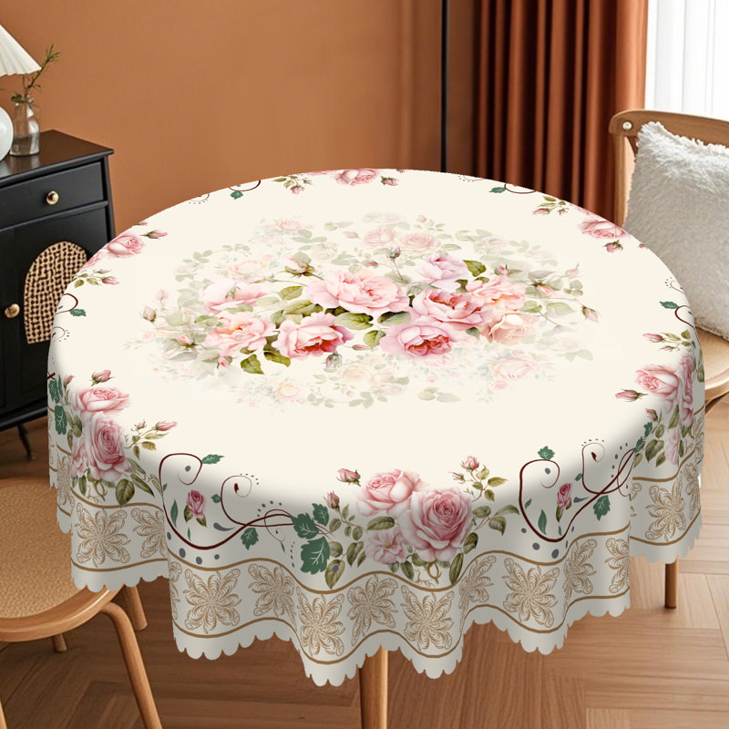 1pc Retro Floral Pattern Tablecloth,Fall Decor, Autumn Courtyard Party Decoration Tablecloth, Printed Tablecloth, Thanksgiving Party Decor, Suitable For Indoor And Outdoor Use In Family Kitchens, Restaurants And Terraces During Holidays, Gift Table Linen