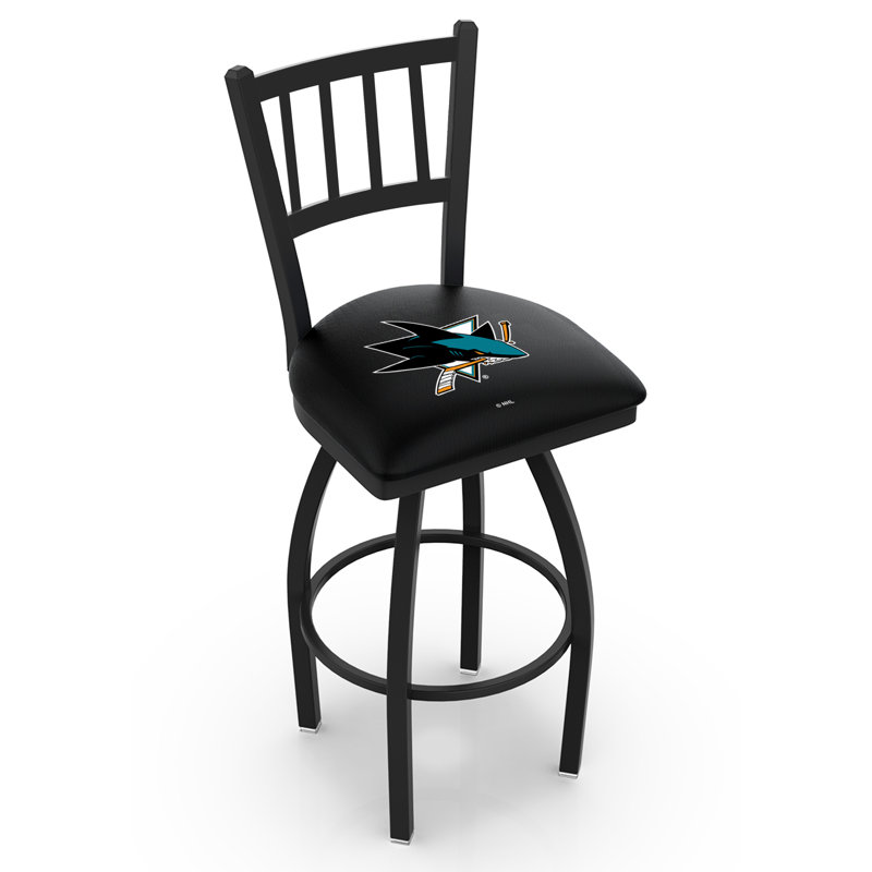 NCAA Swivel 25" Counter Stool, San Jose Sharks, 25" Height