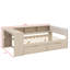 Lit plateforme double avec tablettes, tiroirs, port de charge et tête de lit recouverte de tissu-23677572
