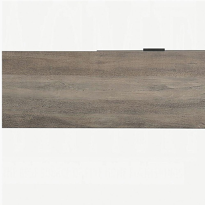 Bureau d'écriture avec tiroir et tablette en chêne rustique et noir