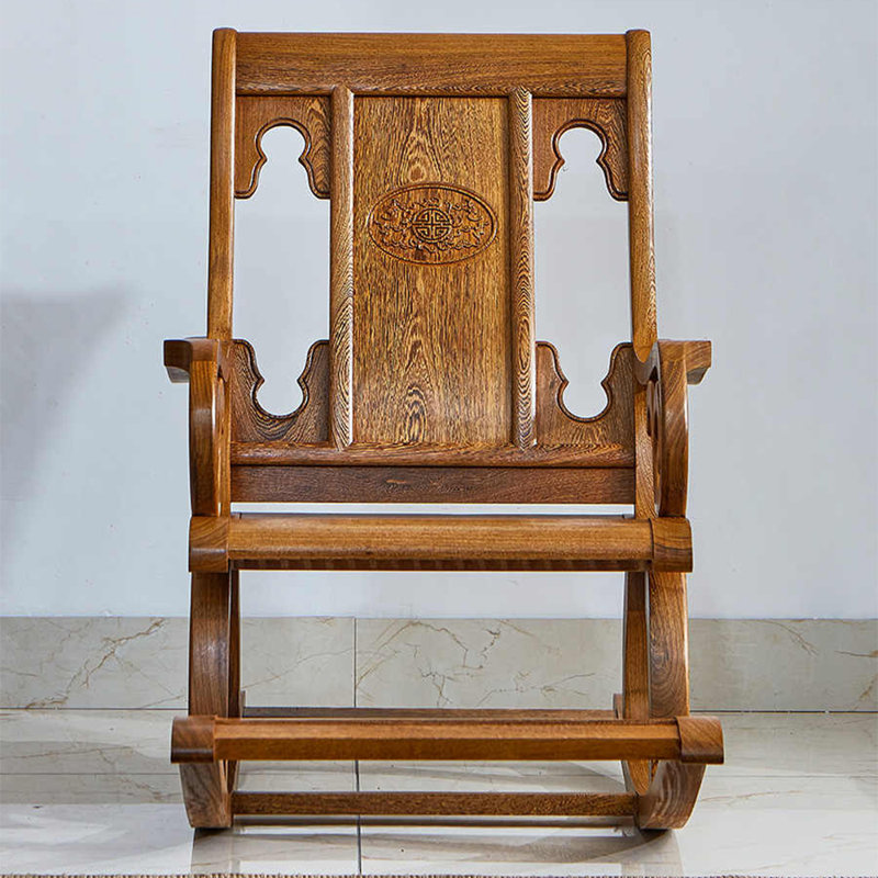 Magnifique chaise berçante de loisirs en bois massif