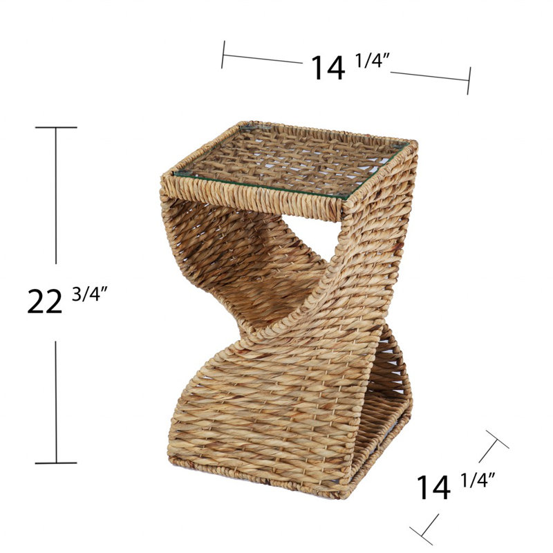 Engure Glass Tray Top End Table