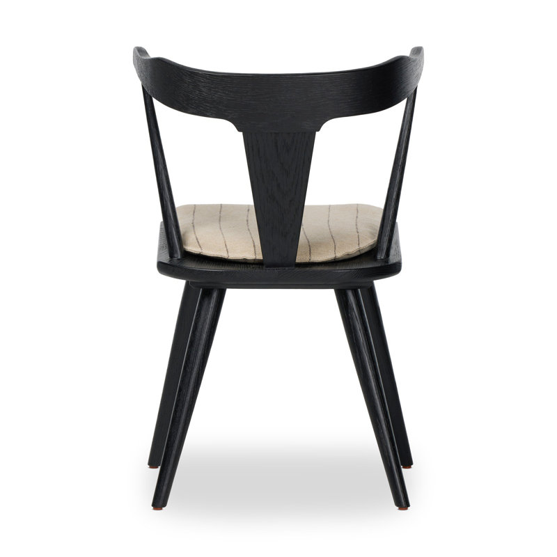 Ripley Dining Chair with Cushion, Black Oak, Lavon Flint