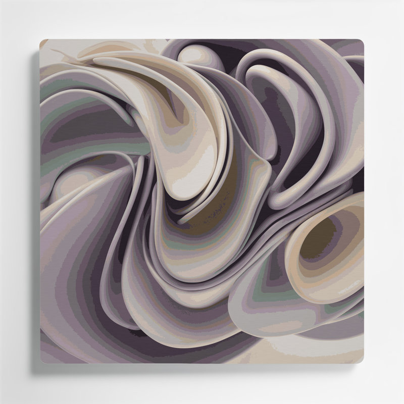 Art mural gris Biomorphic Abstraction 89, H 16 po x l 16 po