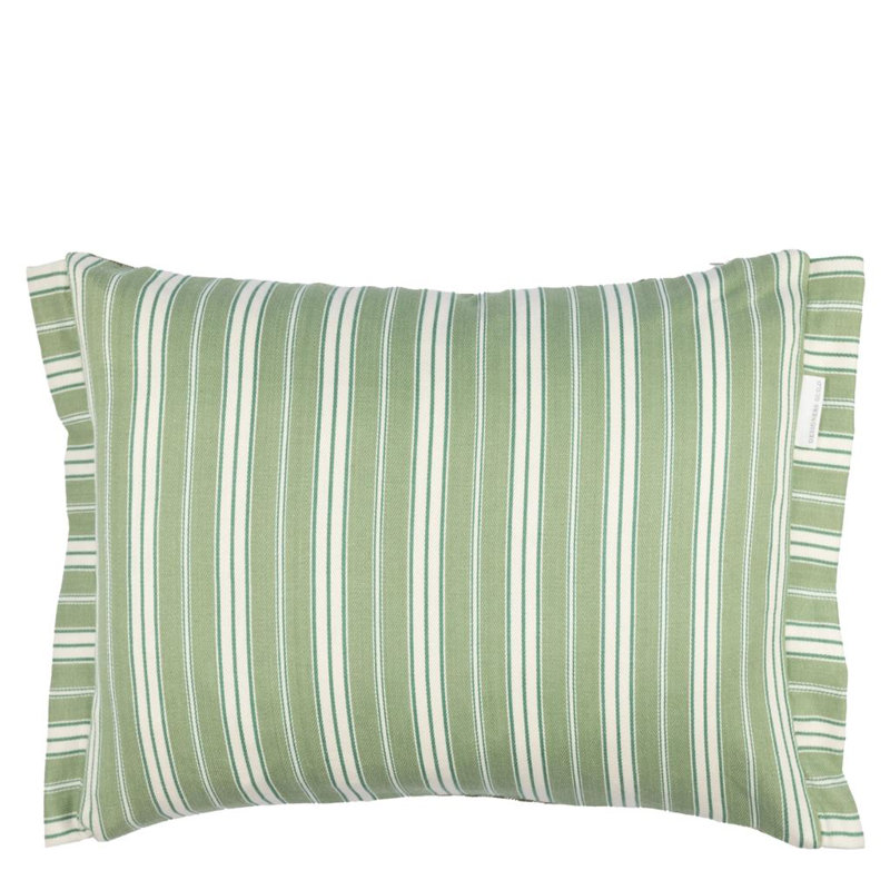Toile Vichy Decorative Pillow, Emerald