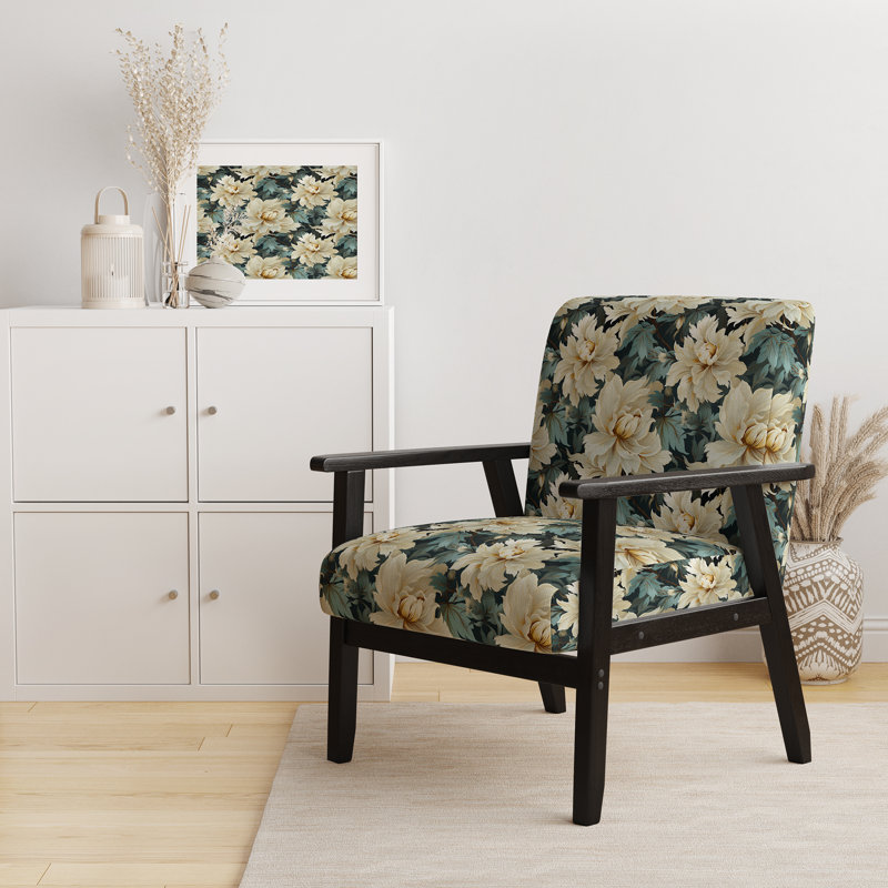 Fauteuil d'appoint rembourré Natural Damask Serenity