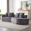 Canapé modulaire en chenille - 114 po 4 avec siège extra profond et large, 4 coussins, aucun assemblage requis, doux pour la chambre à coucher, canapé moderne gris, siège spacieux,-705356175-705356164