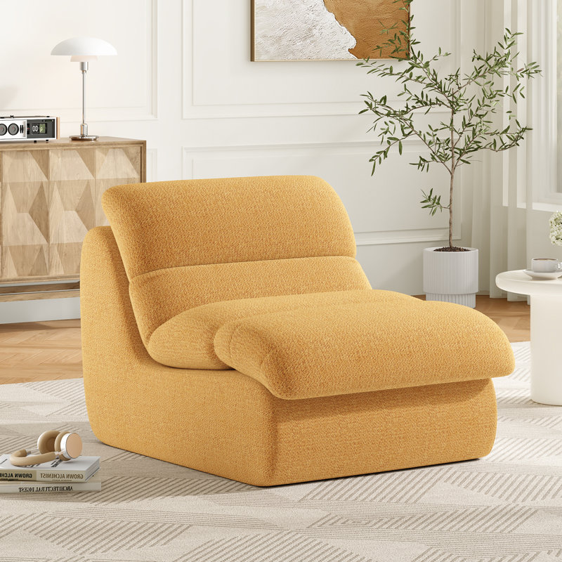 Chaise d'appoint rembourrée, Gingembre gingembre