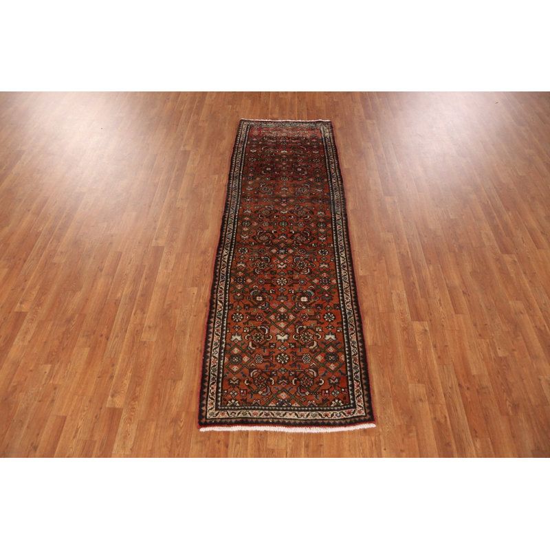 Tapis de couloir orange traditionnel 3x8