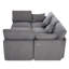 Canapé modulaire modulaire, repose-pieds mobile et deux ports USB-513521417