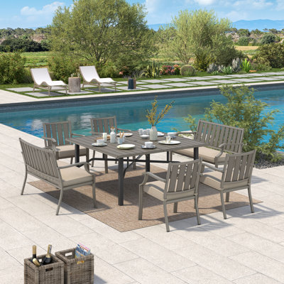 Azur Square 8 - Person Outdoor Dining Set With Sunbrella® Cushions