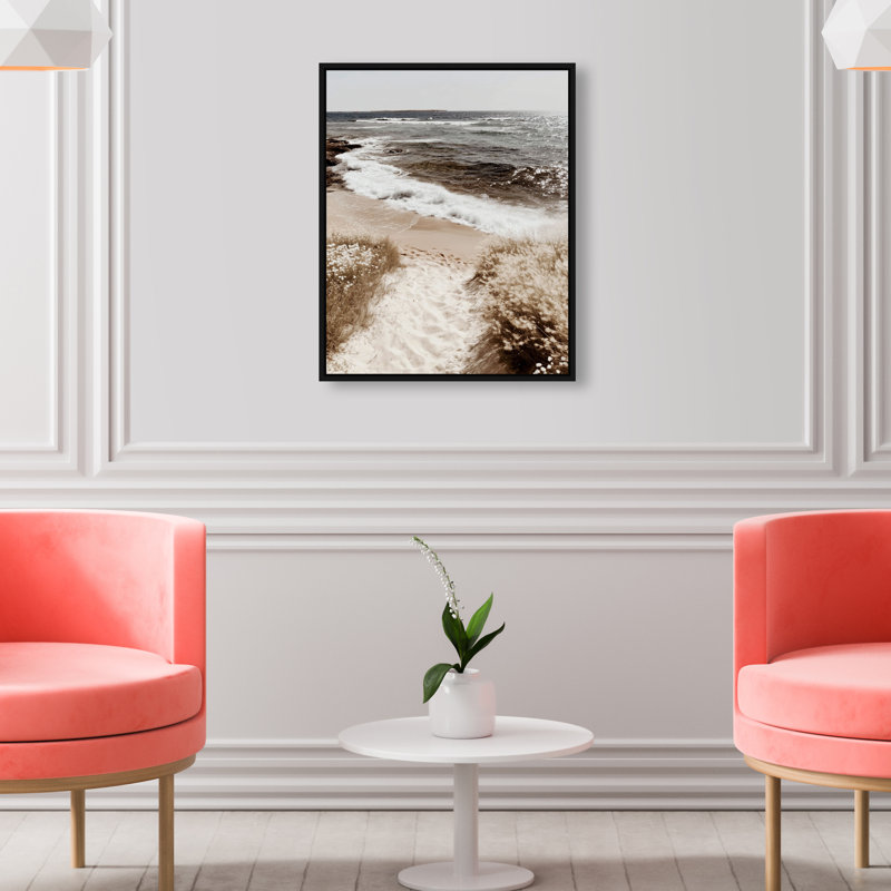 Beach Access Print by Oliver Gal, 21" H x 17" W, Black Floater Frame