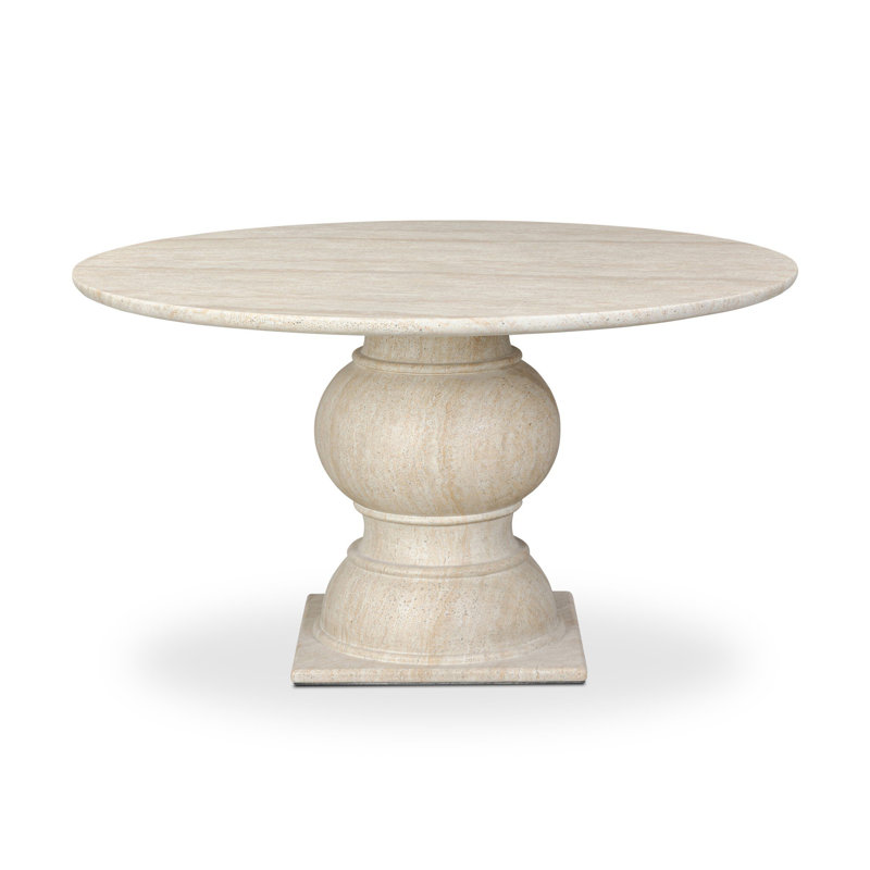 Macalaster Dining Table-Faux Travertine