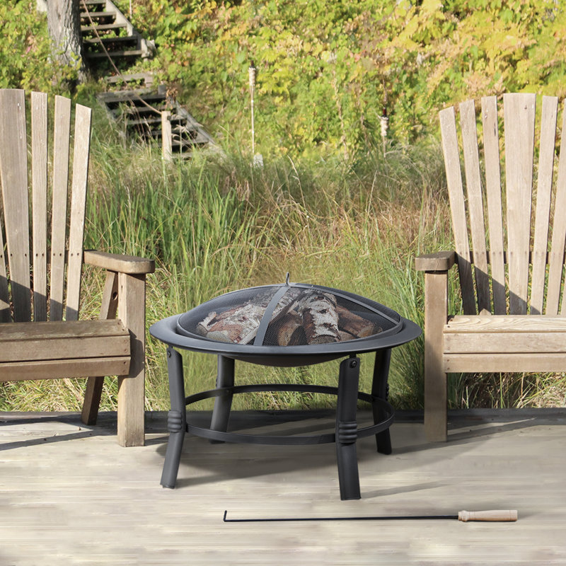 Round Steel Wood Burning Smokeless