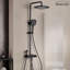 Pomme de douche double avec valve brute