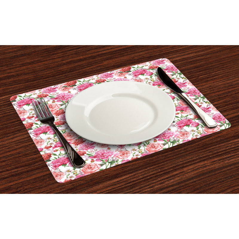 Polyester Floral Rectangle Placemat