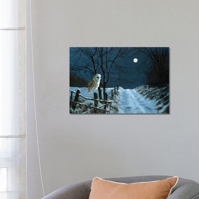 Hunter's Moon - Barn Owl by Jeremy Paul - Wrapped Canvas Print