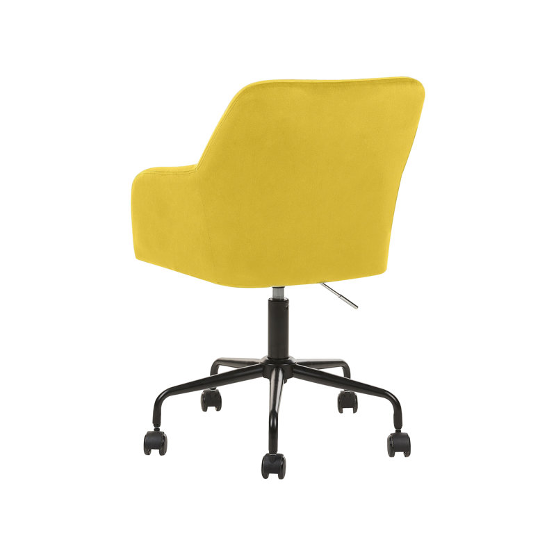 Bowlan Velvet Conference Chair, Yellow