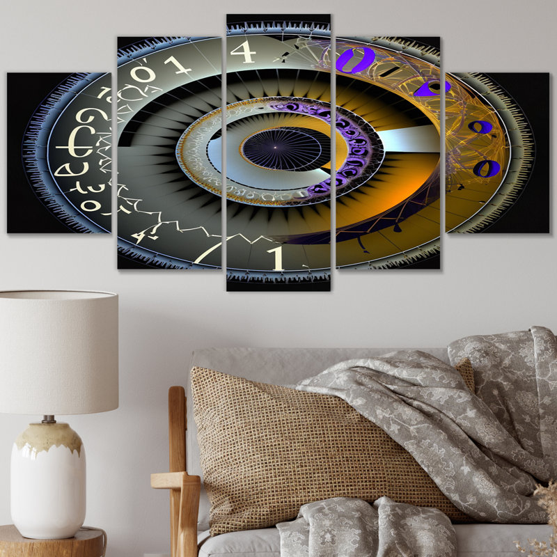 Cosmic Calculations ancienne Cartographie I - décoration murale astrologie - 5 panneaux