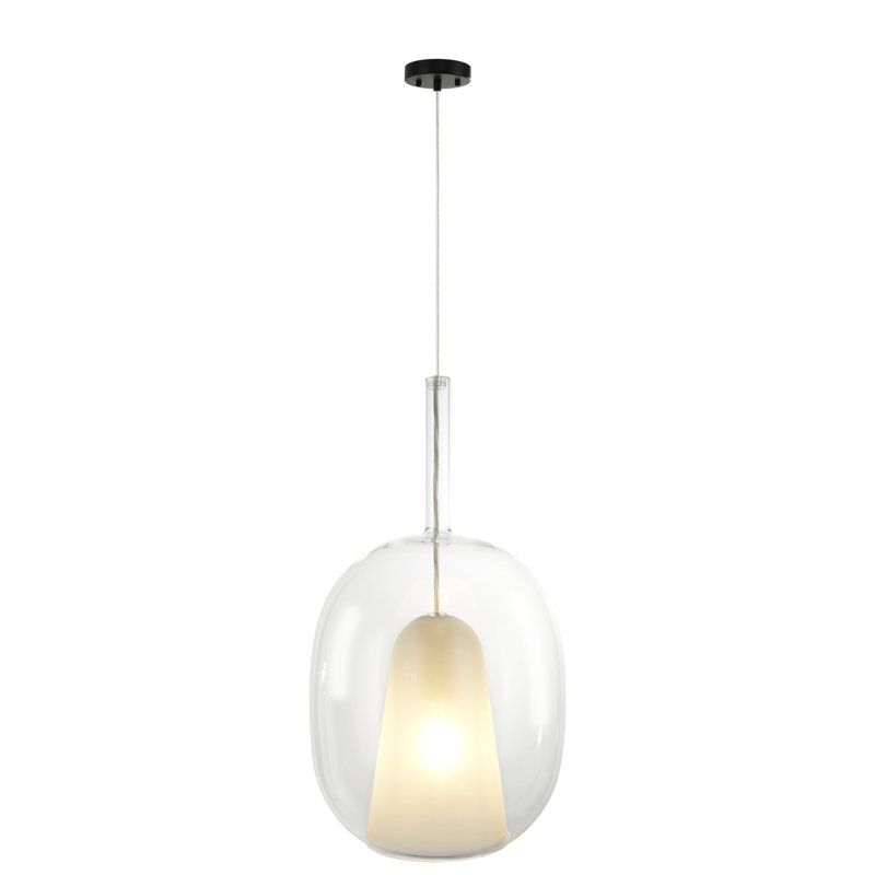 Luminaire suspendu Dusk - noir - transparent, Transparent