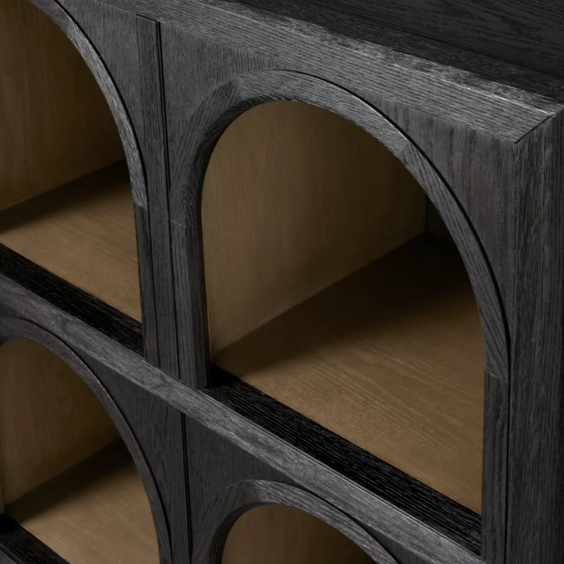 Buffet simple en forme d'arche, Noir