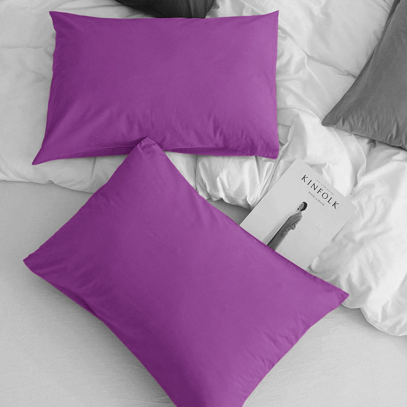 Aspire Homeware Super Soft & Breathable Microfiber Dyed Pillowcase (Pack Of 2), Lilac/Purple