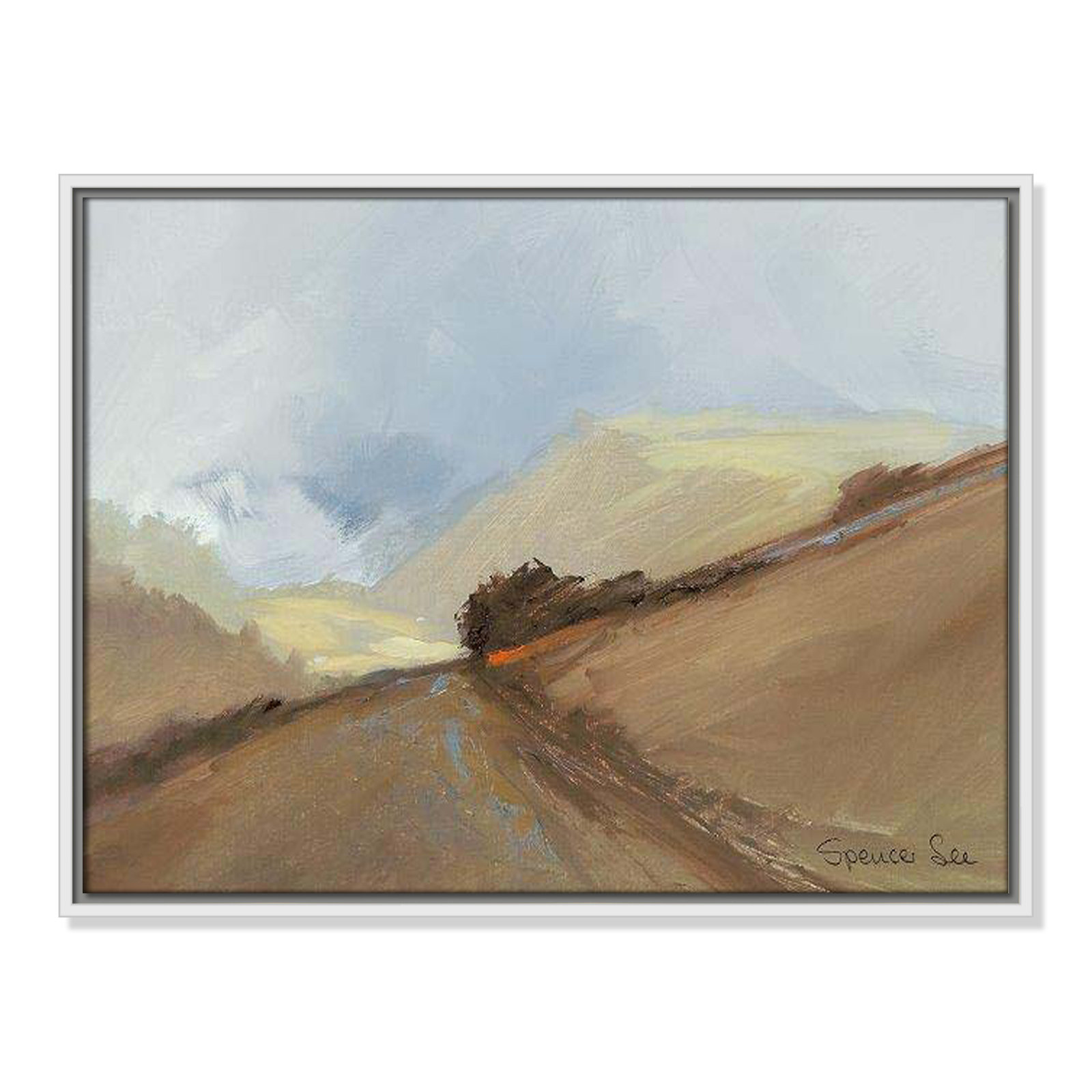 Heaven And Earth II by Spencer Lee, 19.5'' H x 25.5'' W x 2'' D, White Framed