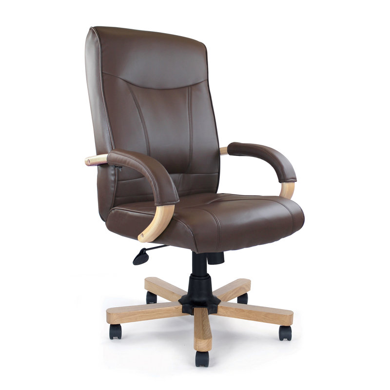 Hinnenkamp Executive Chair, Brown, Oak