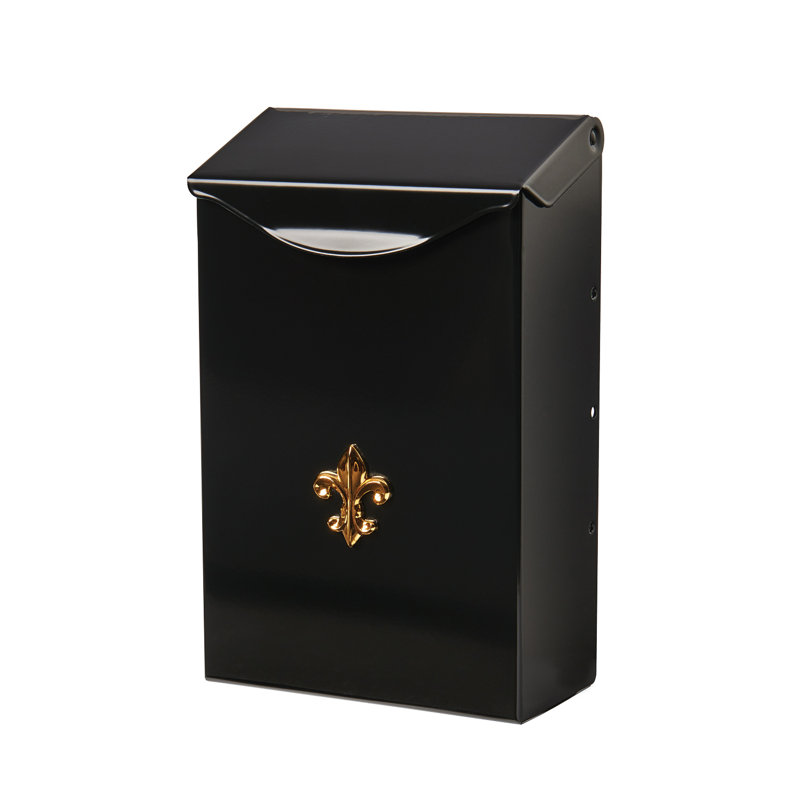 City Classic Small, Steel, Vertical, Wall-Mount Mailbox, Black