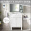 Meuble-lavabo simple avec tablettes de rangement, durable et élégant pour les salles de bain modernes-15684873