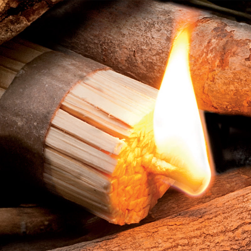 Ensemble de 20 bâtons d'allumage avec boîte de rangement - allume-feu en bois de pin - allume-feu intérieur ou extérieur pour feux de camp, grils, poêles à bois, foyers ou foyers de Kings County Tools