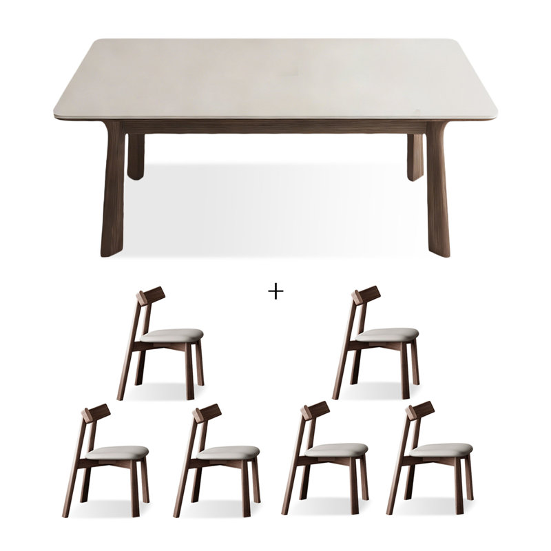 Ensemble de table de salle à manger 6 personnes, H 29,53 po x L 70,87 po x l 35,43 po