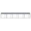 Cage pour chien durable en acier galvanisé gris 32,8 x 6,6 x 6,6 pi Vidaxl