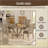 Modern Farmhouse Round Dining Table 45.7Inch Solid Wood Rubberwood Rustic Look Distressed Look Wire Brushed For 4 Seaters