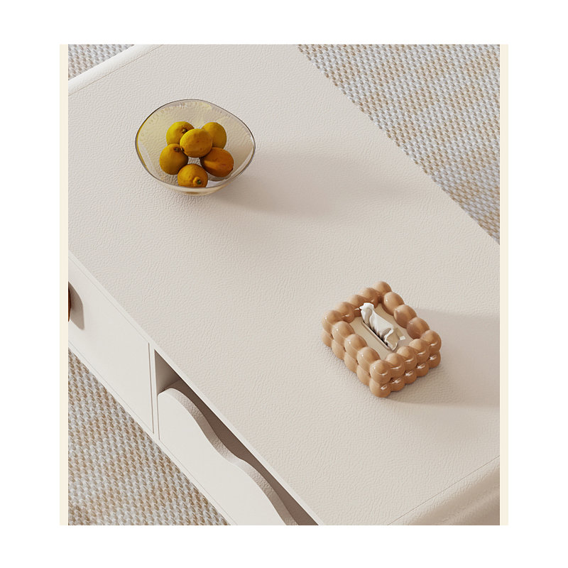 Table basse moderne de style crème