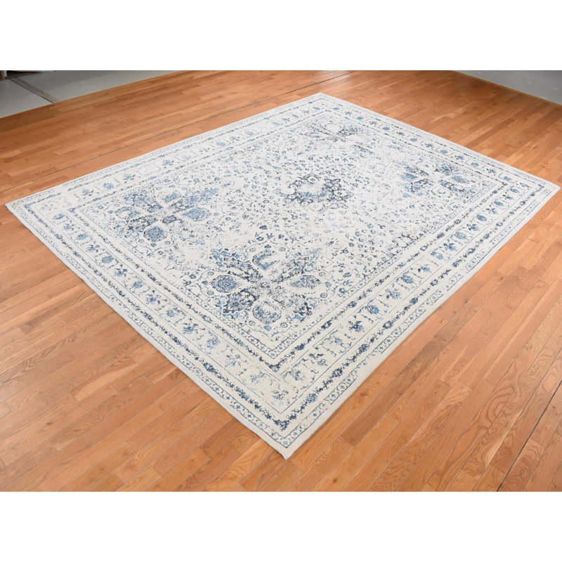 Pinuccia One-of-a-Kind 9' X 12'1" New Age Silk Area Rug Ivory