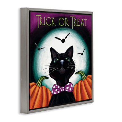 Cadre flottant pour chat Trick Or Friate, design par Elizabeth Tyndall