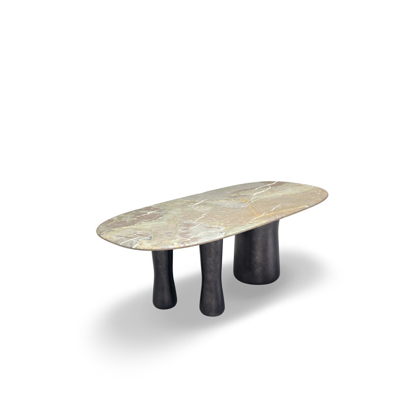 Verdelle Garden Matte Natural Stone Dining Table
